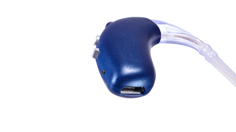 Novos aparelhos auditivos recarregáveis ​​do tipo BTE Fashion Blue