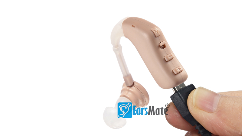 Novos mini aparelhos auditivos BTE recarregáveis ​​e redução de ruído 2021