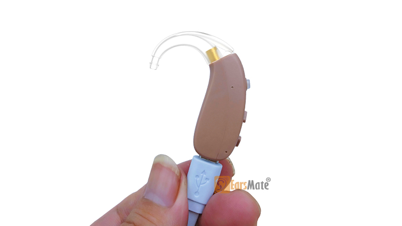 Amplificador auditivo Bateria recarregável Aparelho auditivo digital para ambos os ouvidos registrado no FDA