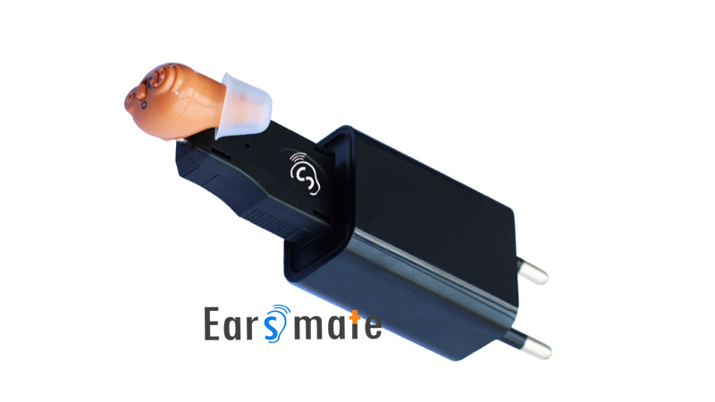 Aparelhos auditivos mini recarregáveis