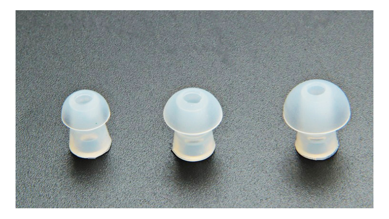Auriculares para aparelhos auditivos, tubos e cúpulas das pontas